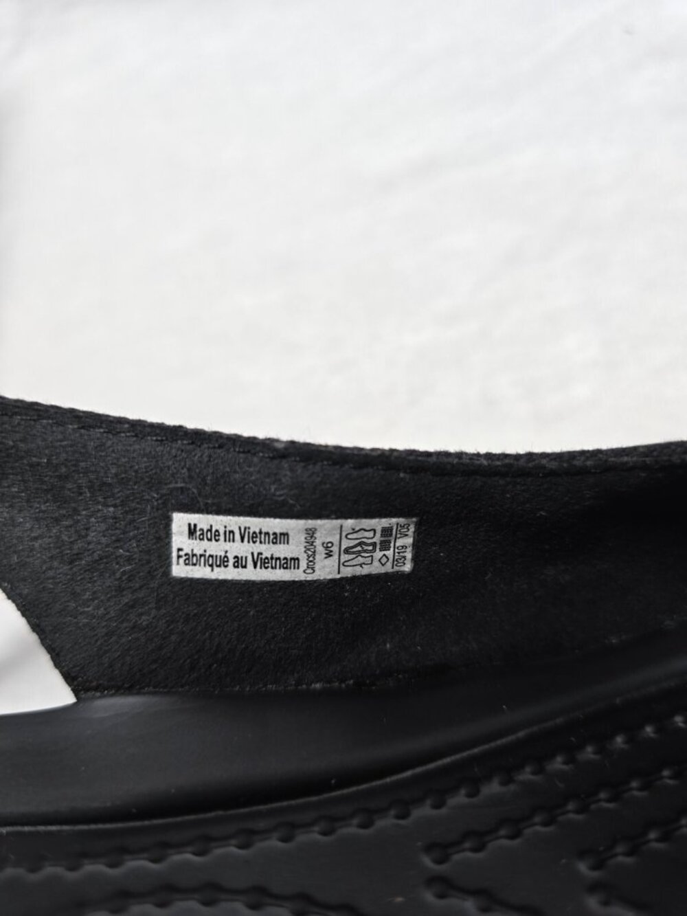 Crocs Leigh Ann Canvas Sandals Women's 6 Black Slingback Peep Toe Wedge 204948 - Picture 3 of 6